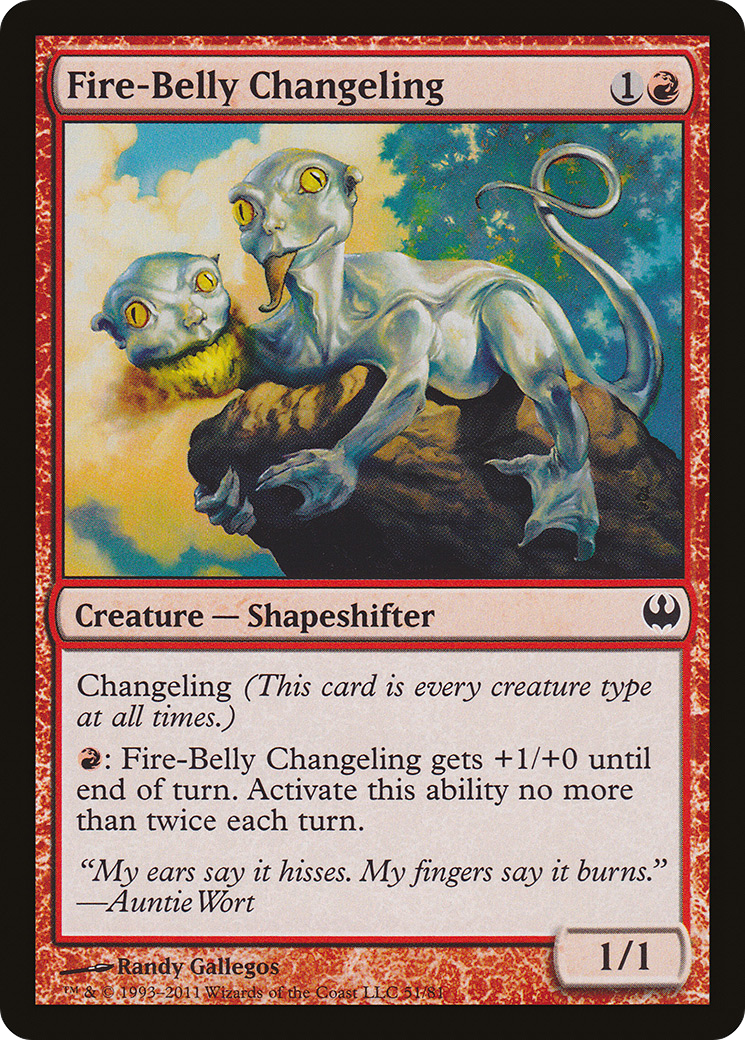 Fire-Belly Changeling (DDG-051) [Misc] Duel Decks: Knights vs. Dragons MTG Single Wizards of the Coast
