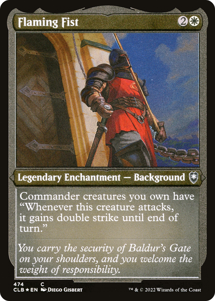 Flaming Fist (CLB-474) [Commander Legends: Battle for Baldur's Gate] Etched Foil MTG Single Wizards of the Coast