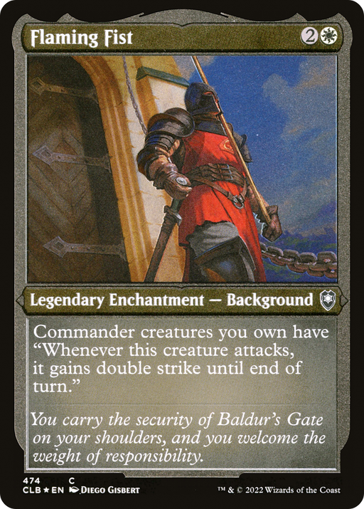 Flaming Fist (CLB-474) [Commander Legends: Battle for Baldur's Gate] Etched Foil MTG Single Wizards of the Coast