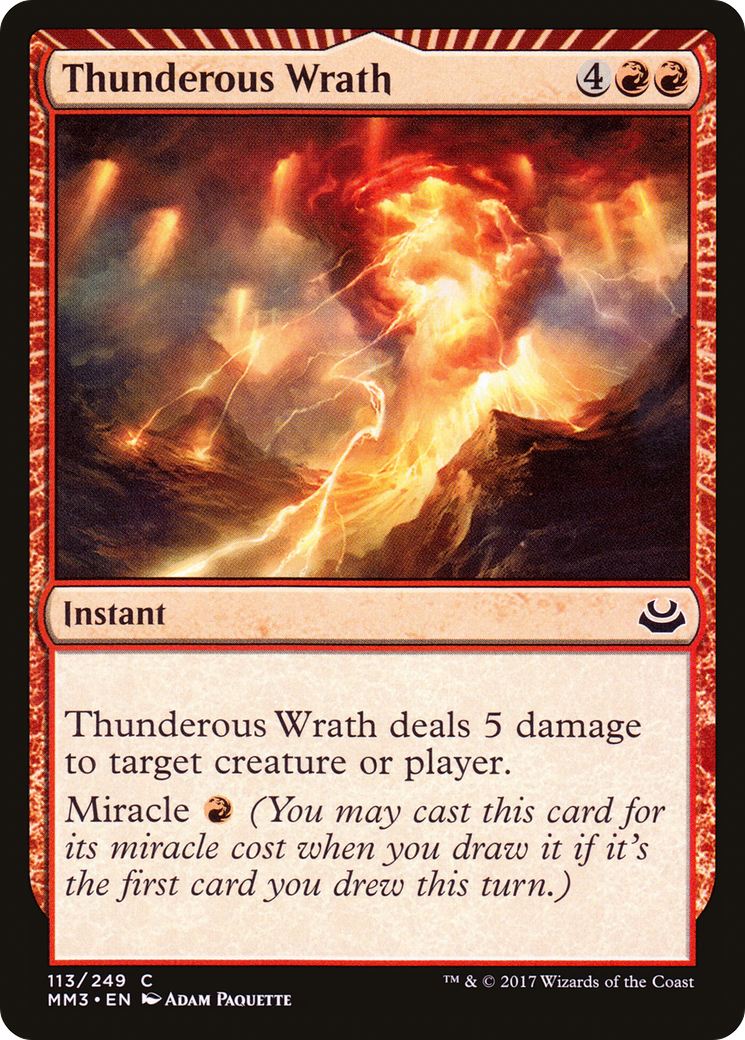 Thunderous Wrath (MM3-113) [Modern Masters 2017] MTG Single Modern Masters 2017