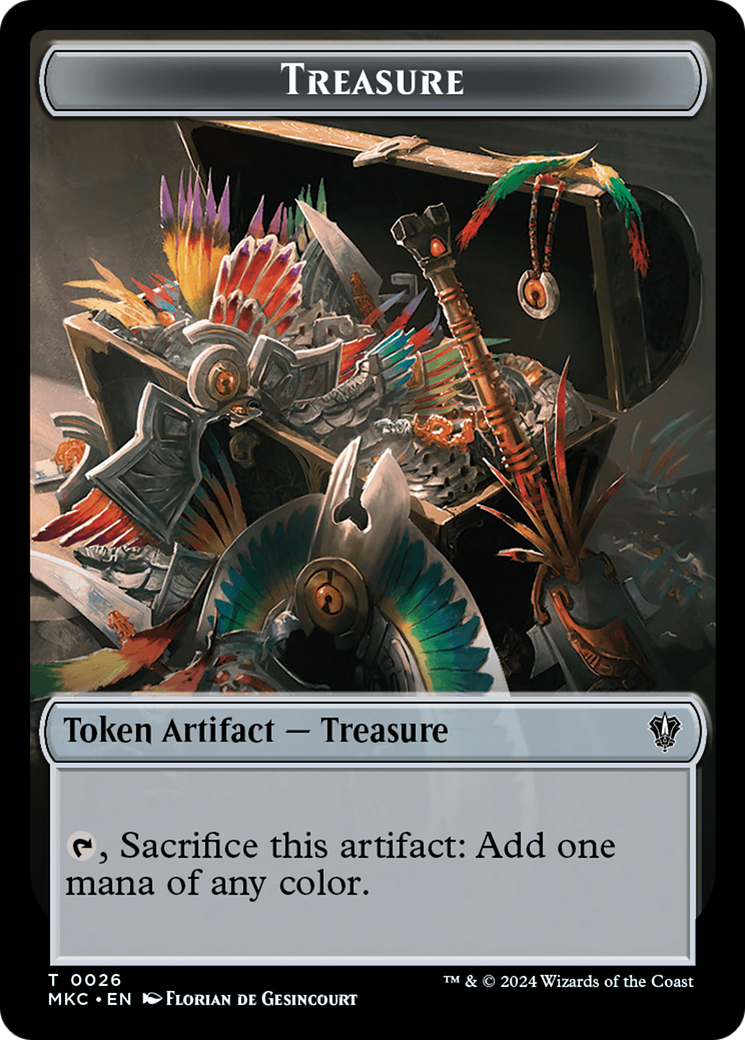 Treasure (TMKC-026) [Tokens] Murders at Karlov Manor Commander Tokens MTG Single Wizards of the Coast