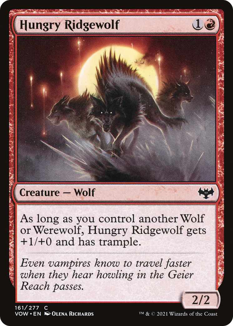 Hungry Ridgewolf (VOW-161) [Innistrad: Crimson Vow] Foil MTG Single Wizards of the Coast