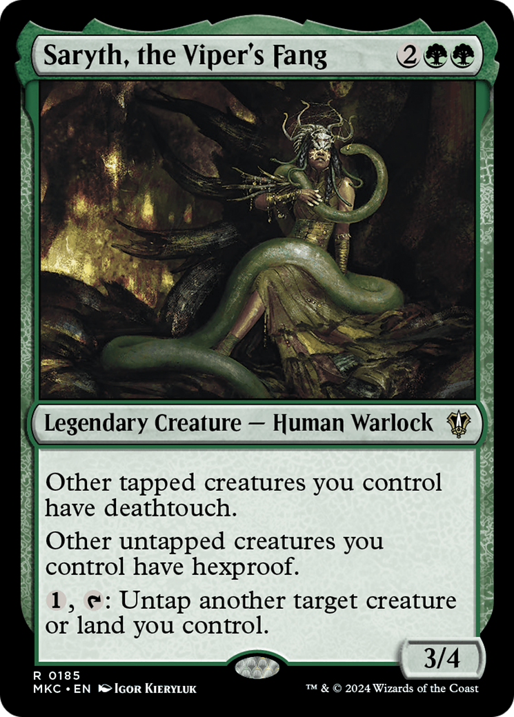 Saryth, the Viper's Fang (MKC-185) [Murders at Karlov Manor Commander] MTG Single Wizards of the Coast