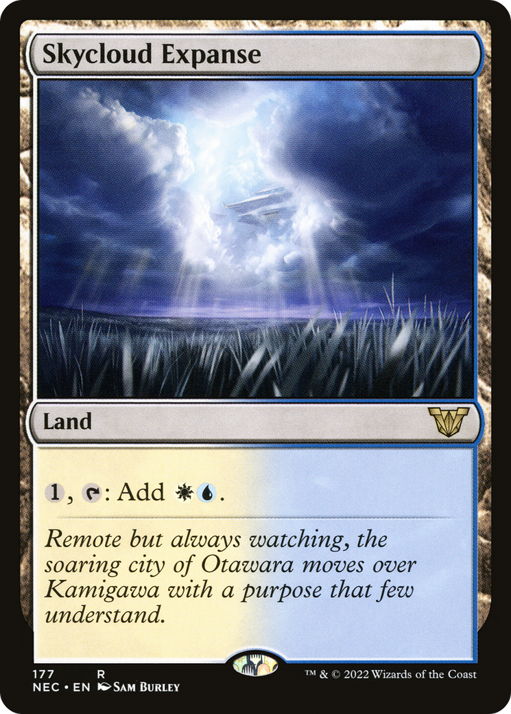 Skycloud Expanse (NEC-177) [Neon Dynasty Commander] MTG Single Wizards of the Coast