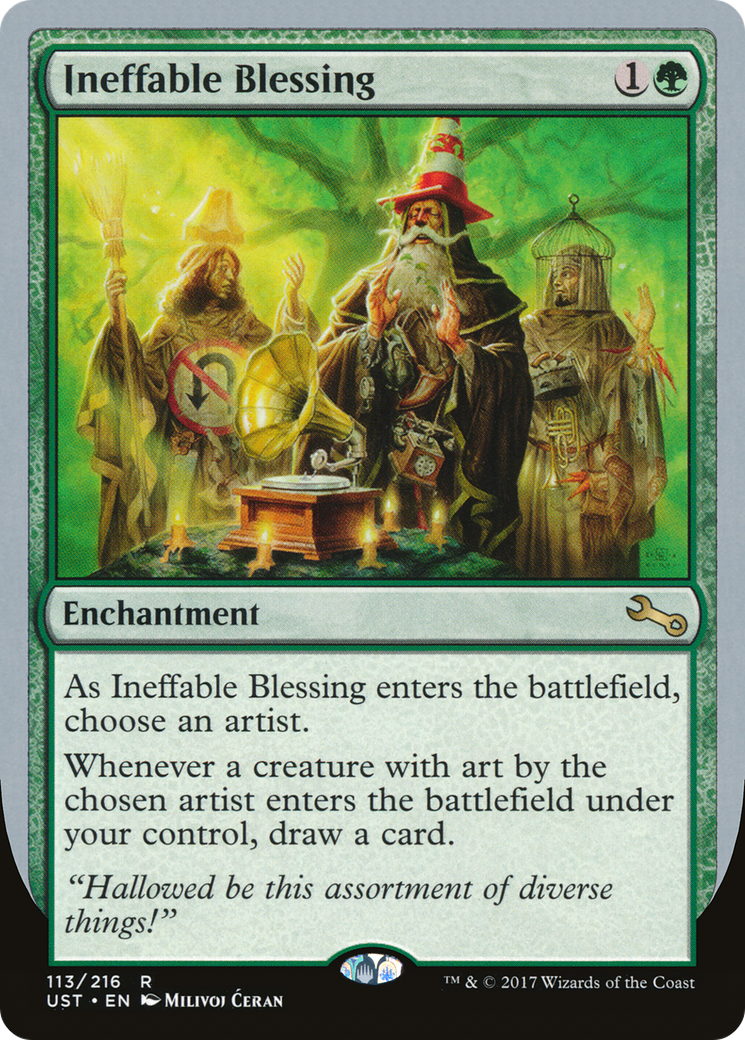 Ineffable Blessing (B) (UST-113) [Unstable] MTG Single Wizards of the Coast