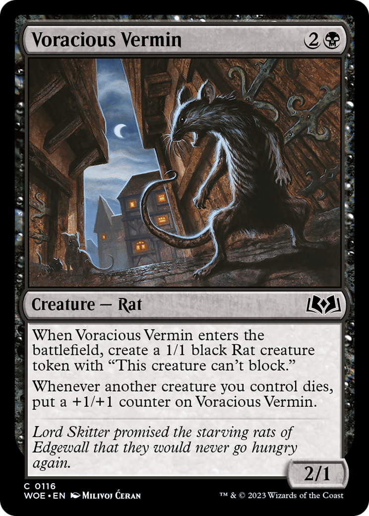 Voracious Vermin (WOE-116) [Wilds of Eldraine] MTG Single Wizards of the Coast