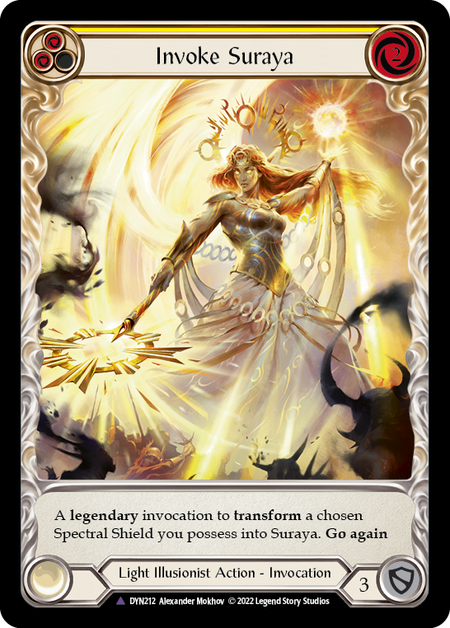 Invoke Suraya // Suraya, Archangel of Knowledge (Marvel) [DYN212] (Dynasty)  Cold Foil Flesh And Blood Single Flesh And Blood   