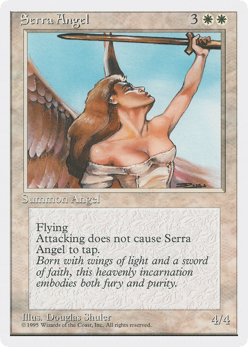 Serra Angel (4ED-050) [Fourth Edition] MTG Single Wizards of the Coast