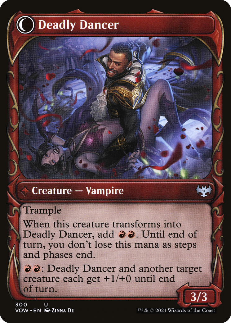 Alluring Suitor // Deadly Dancer (VOW-300) [Innistrad: Crimson Vow] (Showcase) Foil MTG Single Wizards of the Coast