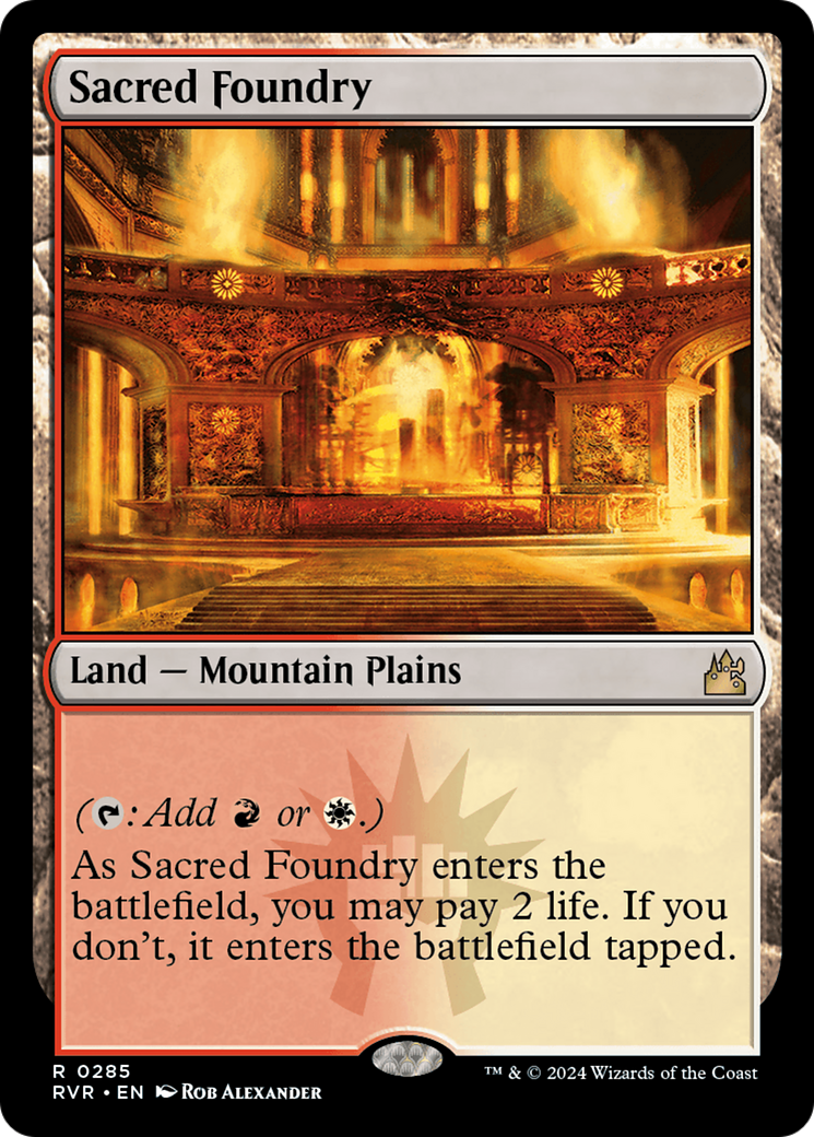Sacred Foundry (RVR-285) [Ravnica Remastered] MTG Single Wizards of the Coast