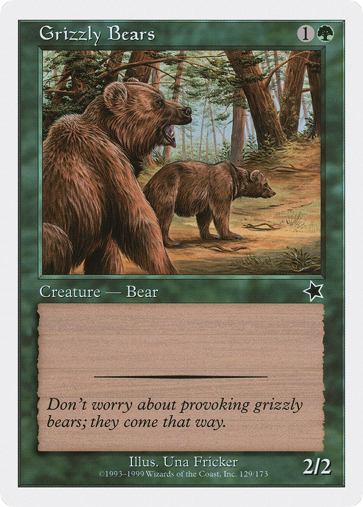 Grizzly Bears (S99-129) [Misc] Starter 1999 MTG Single Wizards of the Coast