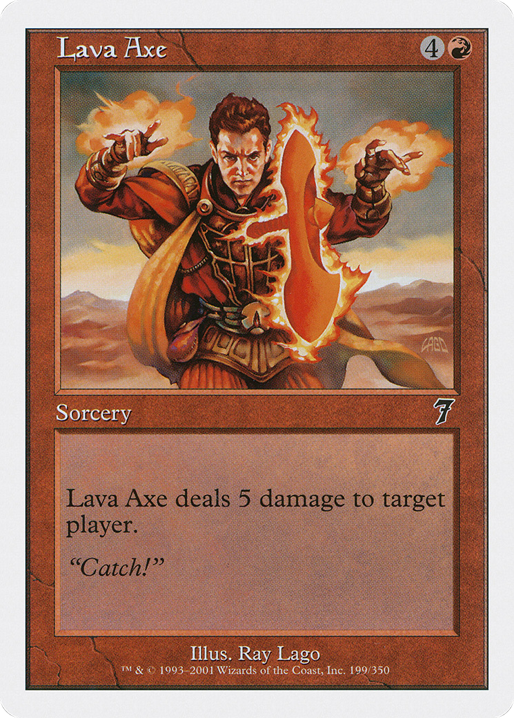 Lava Axe (7ED-199) [7th Edition] Foil MTG Single Wizards of the Coast