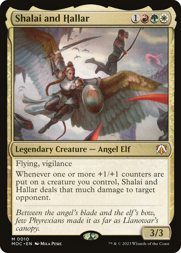 Shalai and Hallar (MOC-010) [March of the Machine Commander] Foil MTG Single Wizards of the Coast
