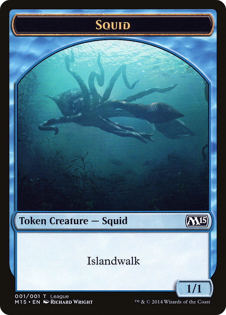 Squid Token (LEP-001) [Tokens] League Tokens 2014 MTG Single Wizards of the Coast