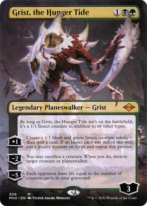 Grist, the Hunger Tide (MH2-306) [Modern Horizons 2] (Borderless) Foil MTG Single Modern Horizons 2