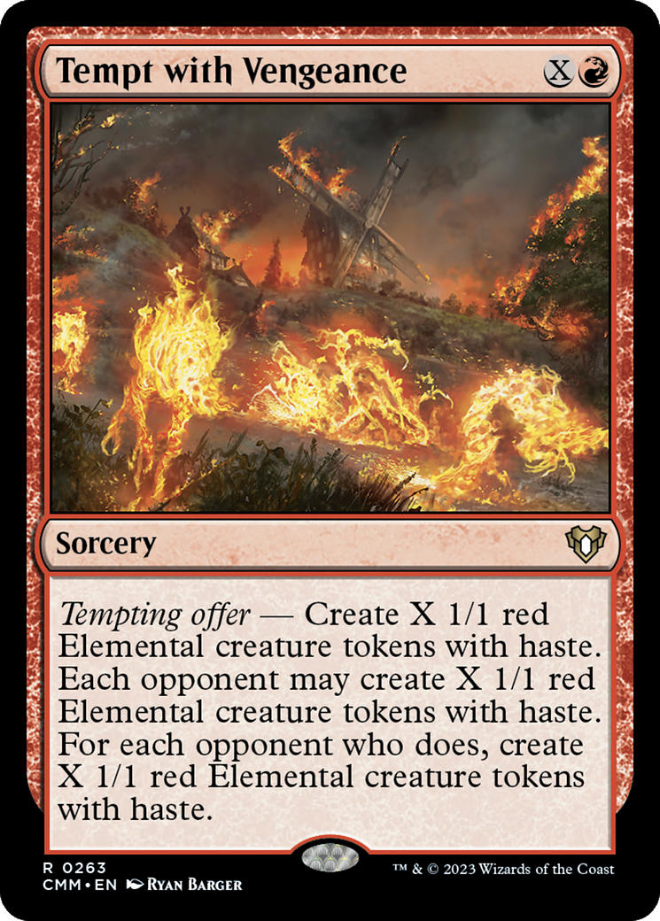 Tempt with Vengeance (CMM-263) [Commander Masters] MTG Single Wizards of the Coast