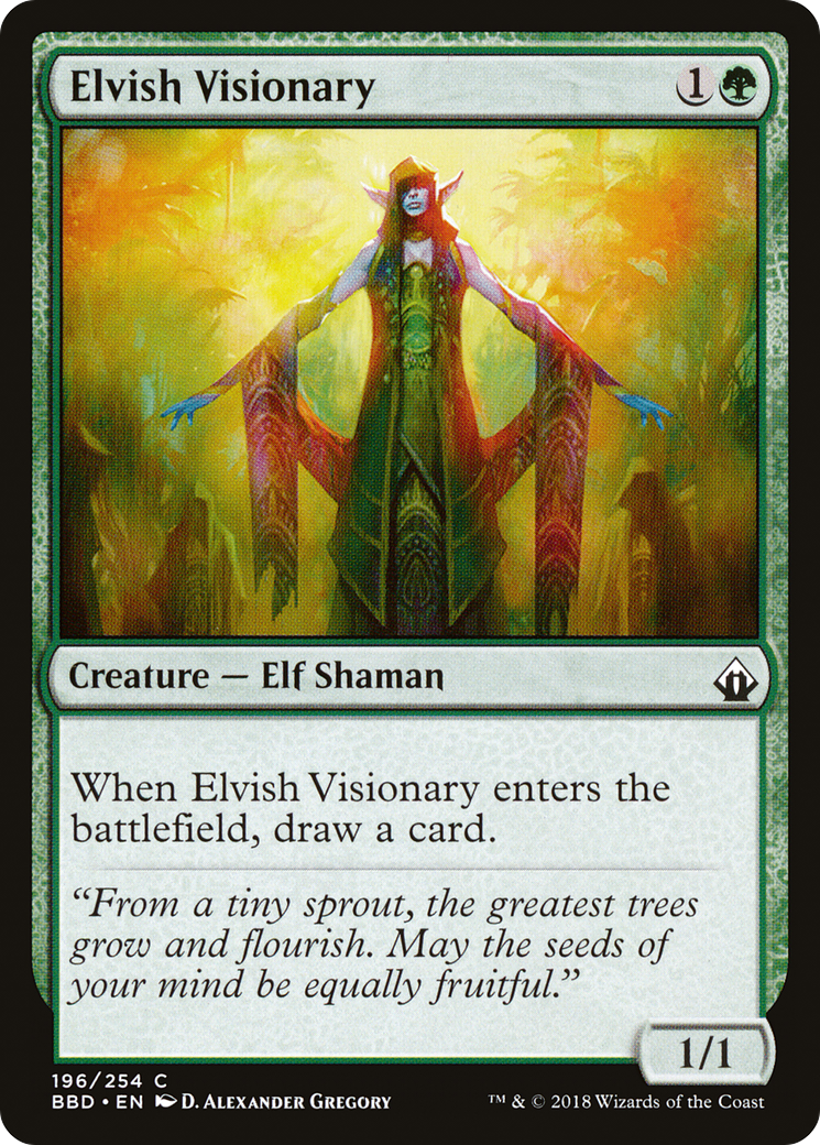 Elvish Visionary (BBD-196) [Battlebond] MTG Single Wizards of the Coast