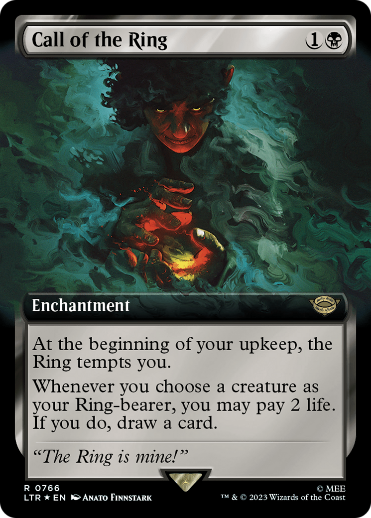 Call of the Ring (Surge Foil) (LTR-766) [The Lord of the Rings: Tales of Middle-earth] (Extended Art) Foil MTG Single Wizards of the Coast