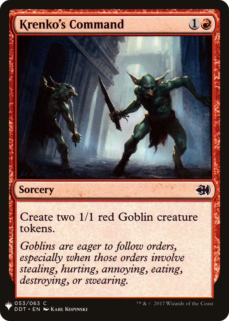 Krenko's Command (LIST-DDT-53) [Mystery Booster] The List MTG Single Wizards of the Coast