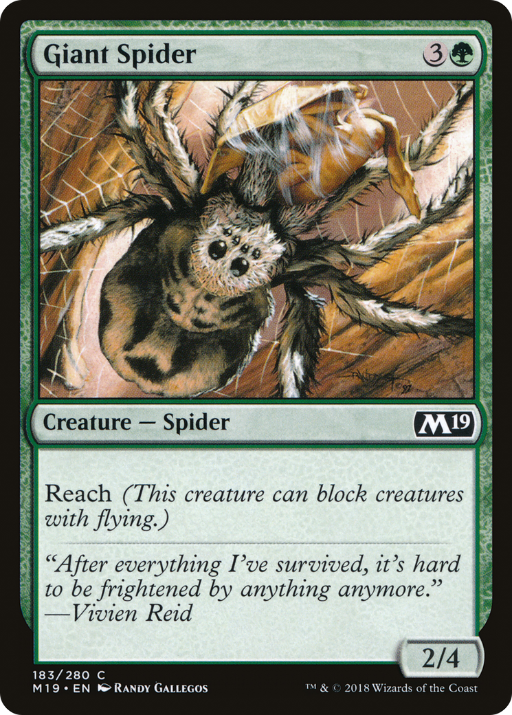 Giant Spider (M19-183) [Core Set 2019] Foil MTG Single Wizards of the Coast