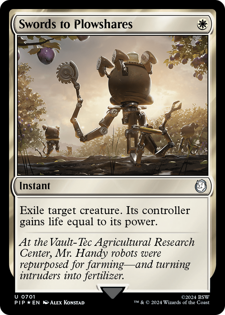 Swords to Plowshares (Surge Foil) (PIP-701) [Fallout] Foil MTG Single Wizards of the Coast