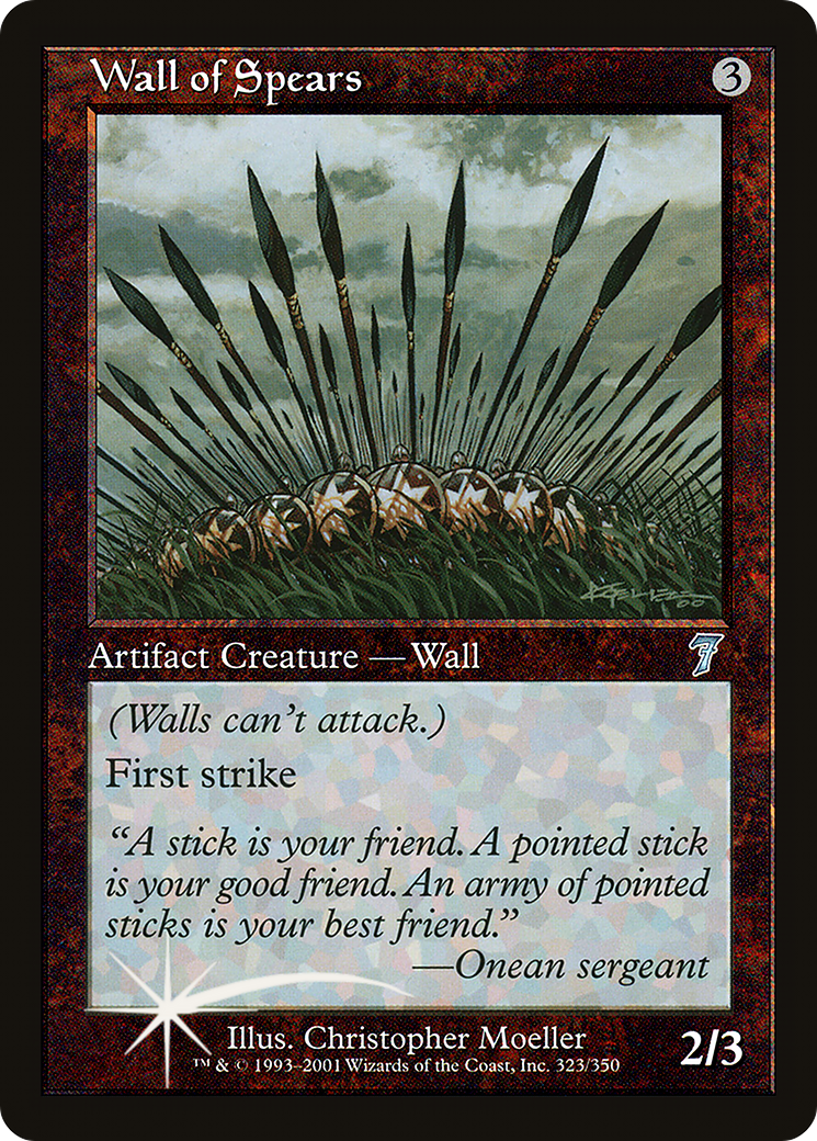 Wall of Spears (7ED-323) [7th Edition] MTG Single Wizards of the Coast