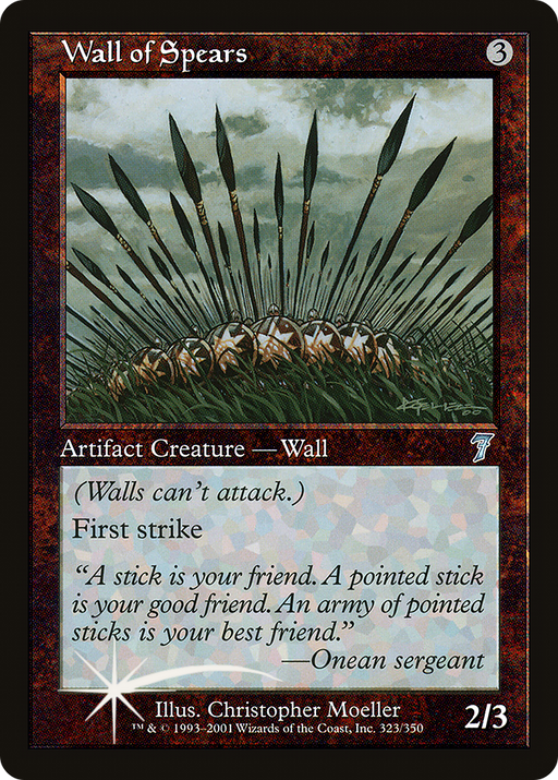 Wall of Spears (7ED-323) [7th Edition] MTG Single Wizards of the Coast