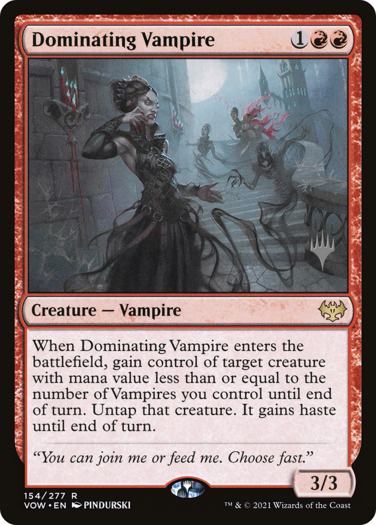 Dominating Vampire (PPNEO-) [Innistrad: Crimson Vow Promos] Foil MTG Single Wizards of the Coast