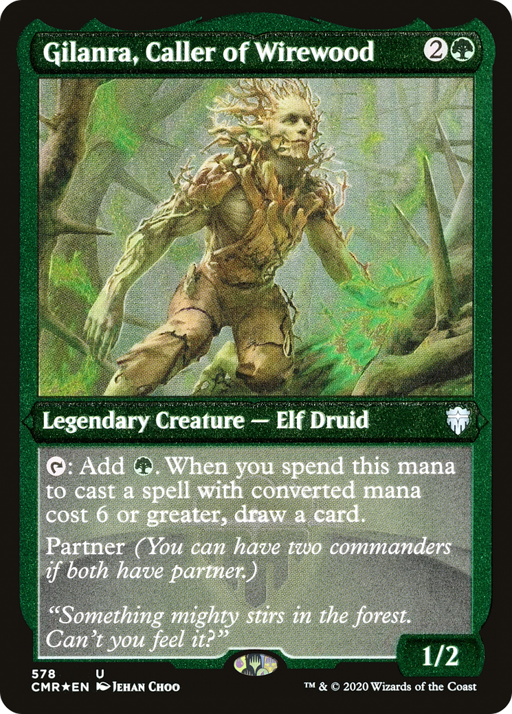 Gilanra, Caller of Wirewood (Foil Etched) (CMR-578) [Commander Legends] Foil MTG Single Wizards of the Coast