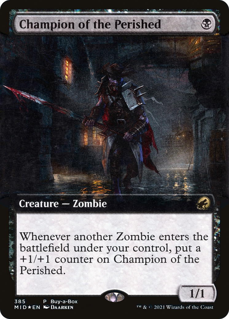Champion of the Perished (BABP-385) [Innistrad: Midnight Hunt] (Extended Art) Foil MTG Single Wizards of the Coast