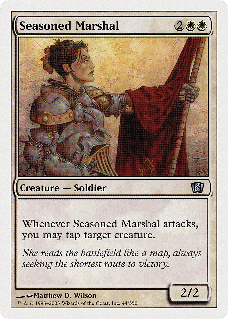 Seasoned Marshal (8ED-044) [8th Edition] Foil MTG Single Wizards of the Coast