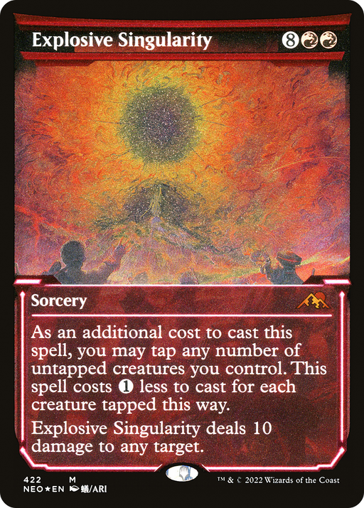 Explosive Singularity (NEO-422) [Kamigawa: Neon Dynasty] (Showcase) Etched Foil MTG Single Wizards of the Coast