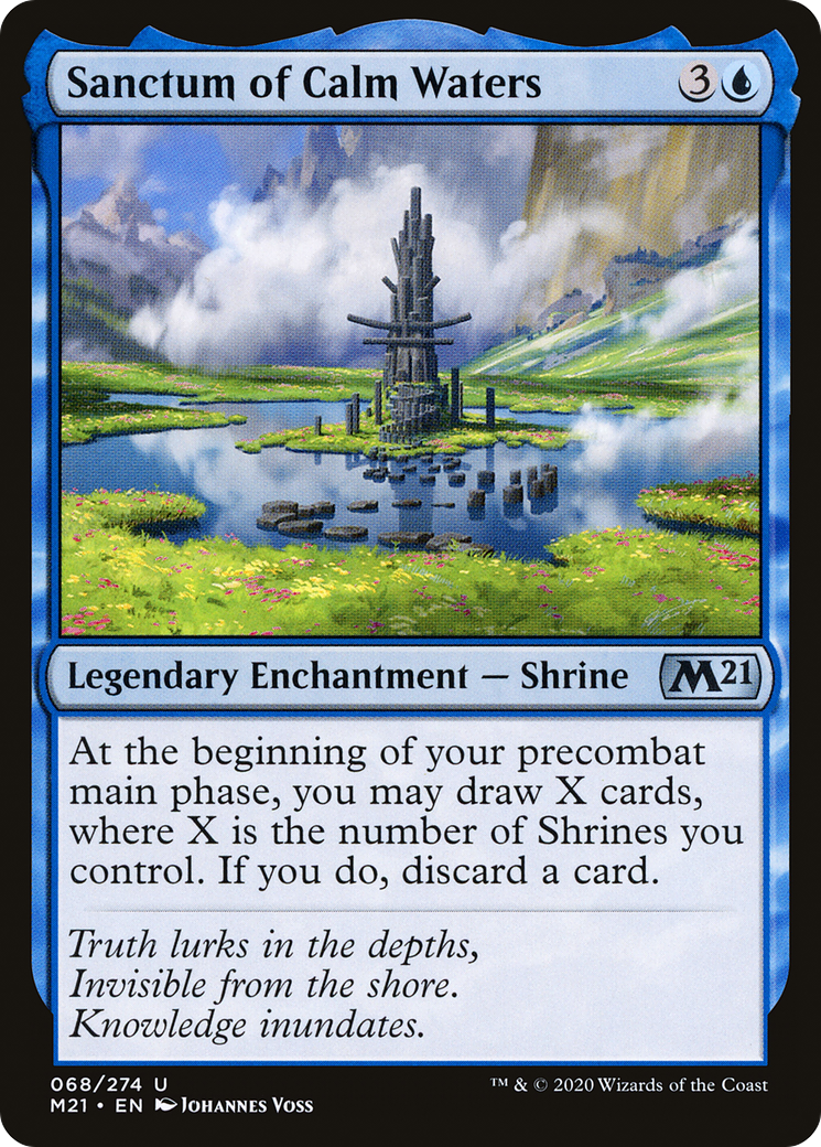 Sanctum of Calm Waters (M21-068) [Core Set 2021] Foil MTG Single Wizards of the Coast