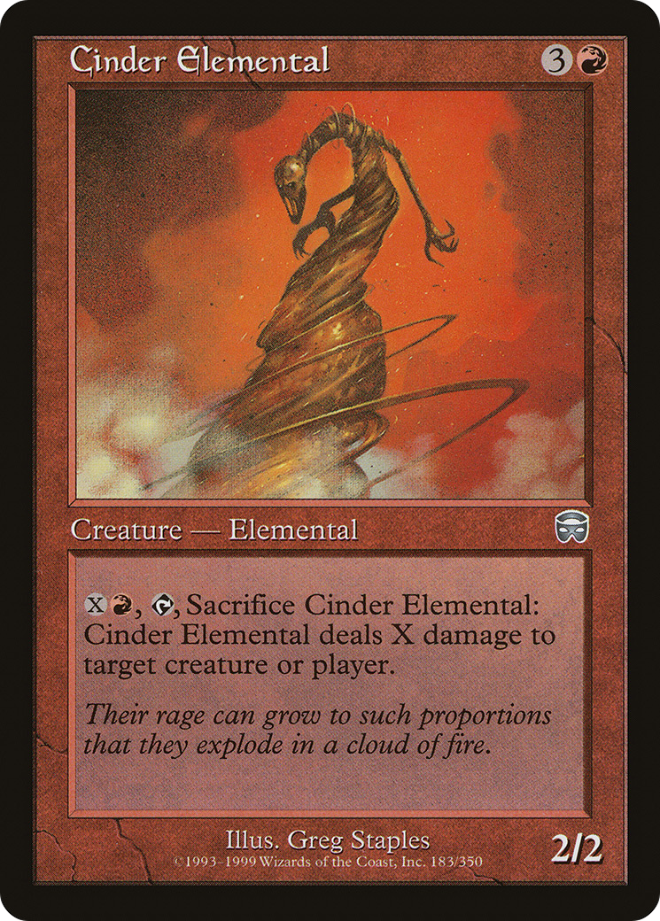 Cinder Elemental (MMQ-183) [Mercadian Masques] MTG Single Wizards of the Coast