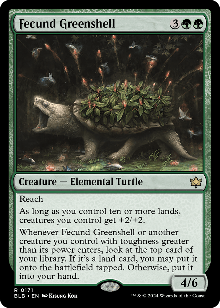 Fecund Greenshell (BLB-171) [Bloomburrow] MTG Single Wizards of the Coast