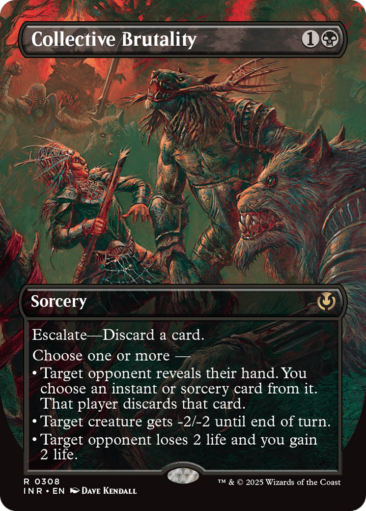 Collective Brutality (INR-308) [Innistrad Remastered] (Borderless) Foil MTG Single Wizards of the Coast