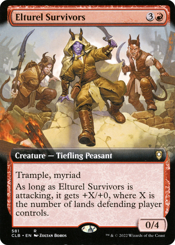 Elturel Survivors (CLB-581) [Commander Legends: Battle for Baldur's Gate] (Extended Art) MTG Single Wizards of the Coast