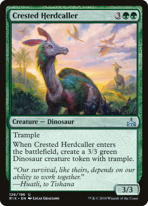 Crested Herdcaller (RIX-126) [Rivals of Ixalan] MTG Single Wizards of the Coast