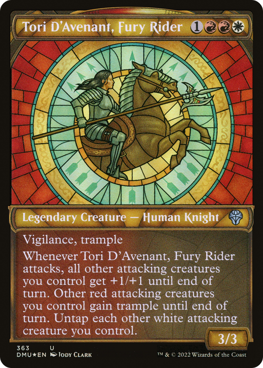 Tori D'Avenant, Fury Rider (Textured Foil) (DMU-363) [Dominaria United] (Showcase) Foil MTG Single Wizards of the Coast