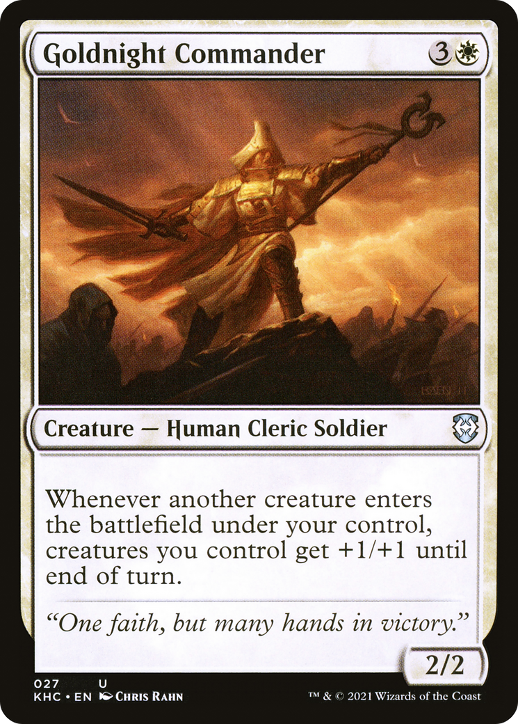 Goldnight Commander (KHC-027) [Kaldheim Commander] MTG Single Wizards of the Coast