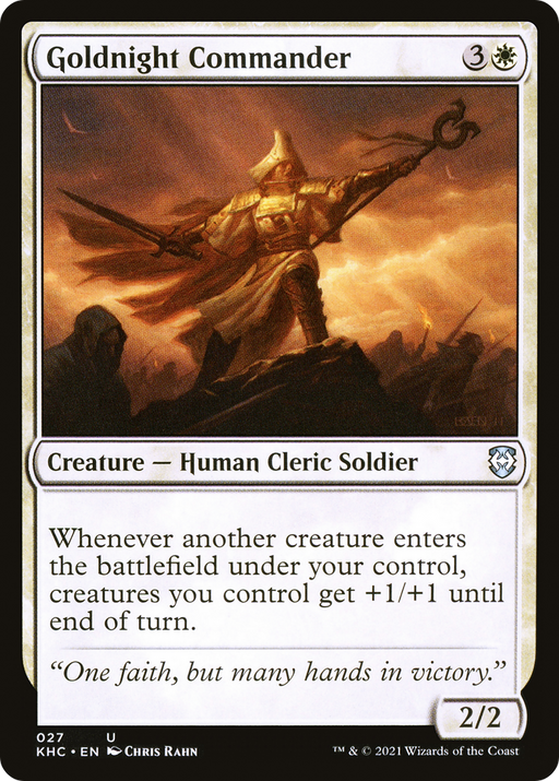Goldnight Commander (KHC-027) [Kaldheim Commander] MTG Single Wizards of the Coast