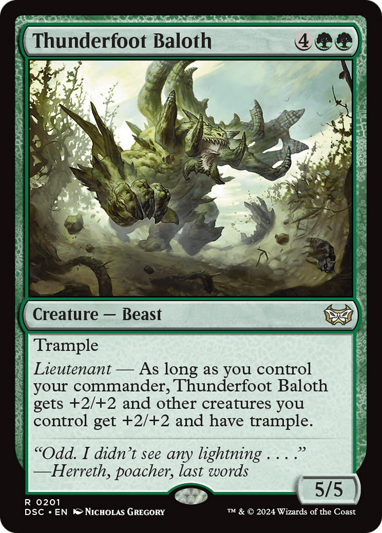 Thunderfoot Baloth (DSC-201) [Duskmourn: House of Horror Commander] MTG Single Wizards of the Coast