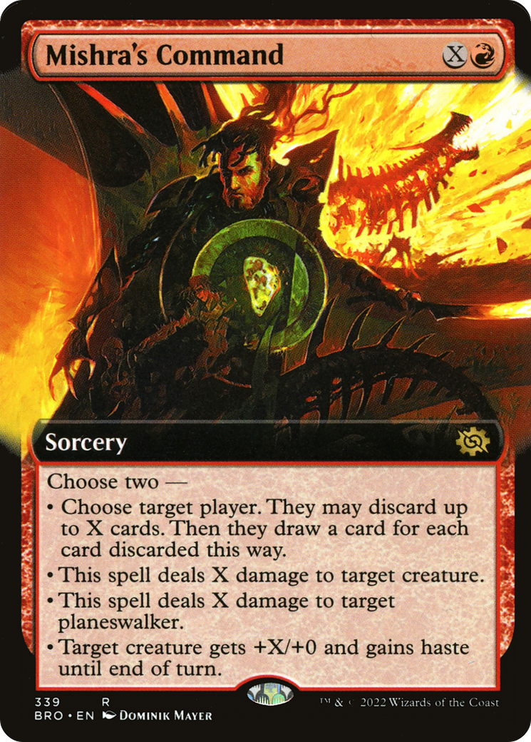 Mishra's Command (BRO-339) [The Brothers' War] (Extended Art) MTG Single Wizards of the Coast