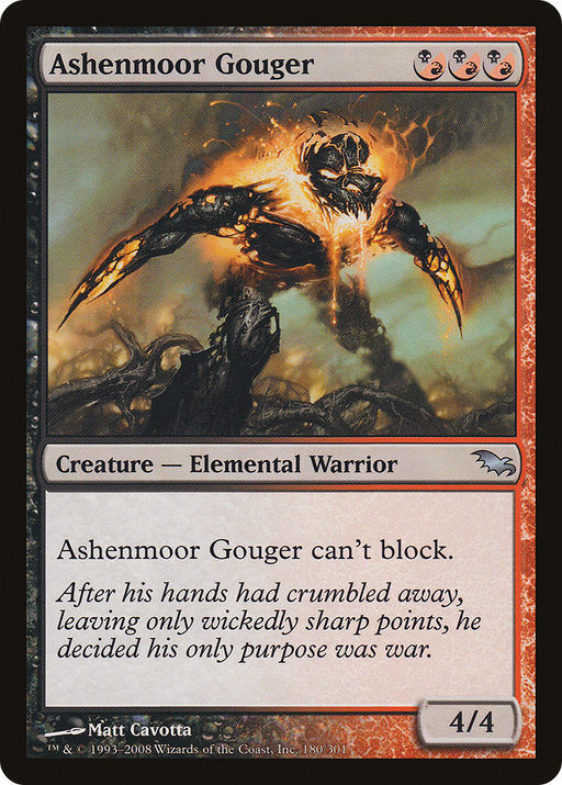 Ashenmoor Gouger (SHM-180) [Shadowmoor] MTG Single Wizards of the Coast