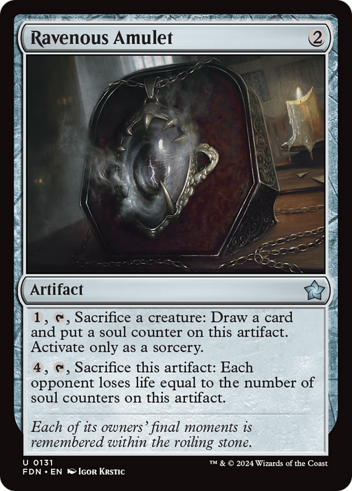 Ravenous Amulet (FDN-131) [Foundations] Foil MTG Single Wizards of the Coast