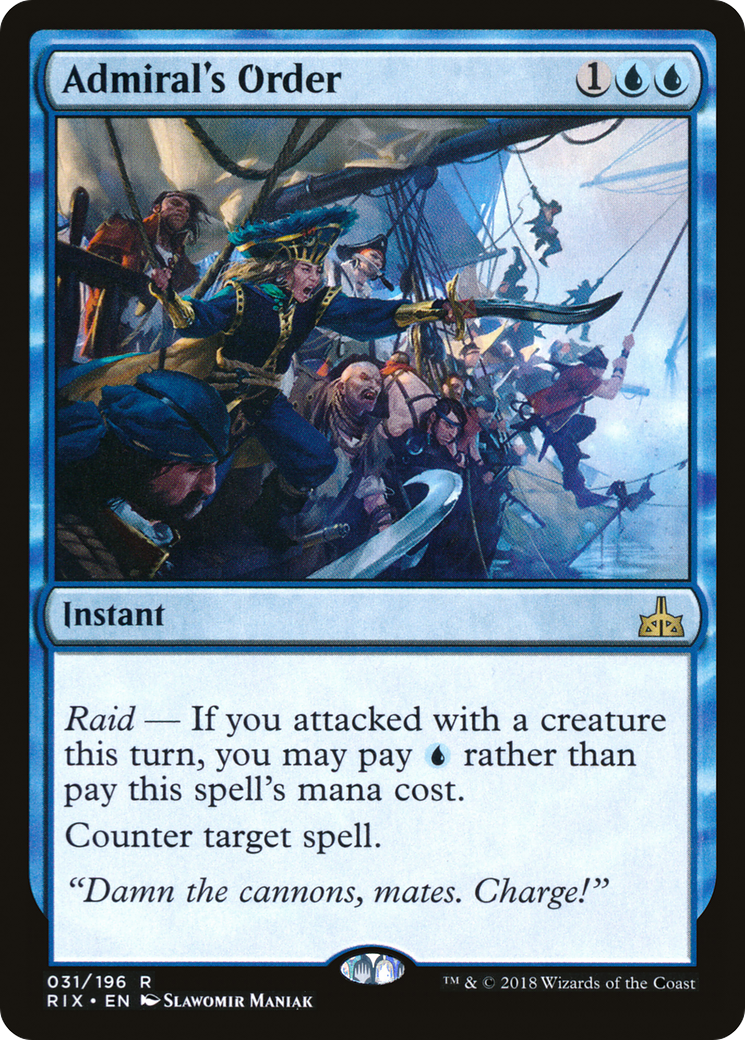 Admiral's Order (RIX-031) [Rivals of Ixalan] Foil MTG Single Wizards of the Coast