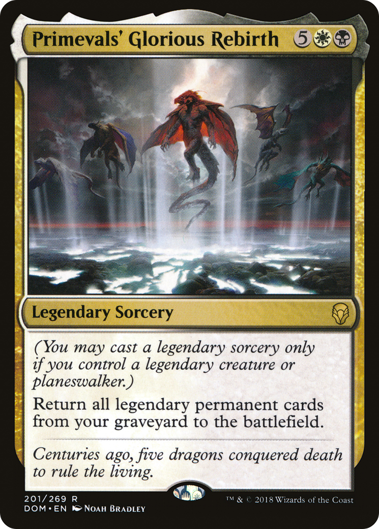Primevals' Glorious Rebirth (DOM-201) [Dominaria] Foil MTG Single Wizards of the Coast