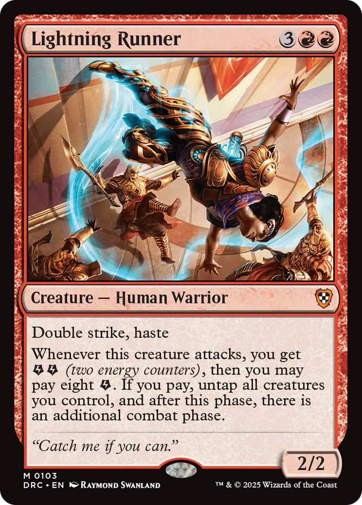 Lightning Runner (DRC-103) [Commander: Aetherdrift] MTG Single Wizards of the Coast