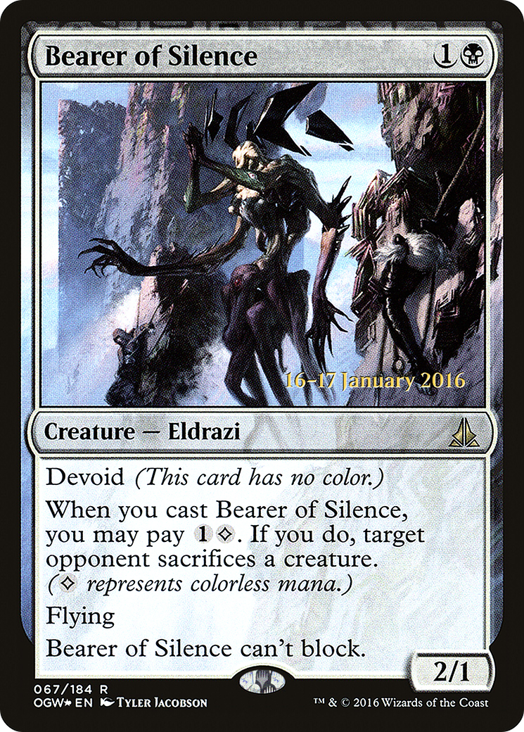 Bearer of Silence (PRE-067) [Oath of the Gatewatch Promos] Foil MTG Single Wizards of the Coast