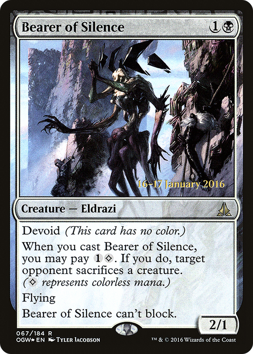 Bearer of Silence (PRE-067) [Oath of the Gatewatch Promos] Foil MTG Single Wizards of the Coast